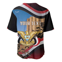 Personalised Yemen Independence Day Baseball Jersey Awwam Temple With Coat Of Arms Proud - Wonder Print Shop