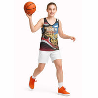 Personalised Yemen Independence Day Basketball Jersey Awwam Temple With Coat Of Arms Proud - Wonder Print Shop