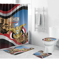 Personalised Yemen Independence Day Bathroom Set Awwam Temple With Coat Of Arms Proud - Wonder Print Shop
