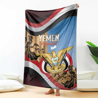 Personalised Yemen Independence Day Blanket Awwam Temple With Coat Of Arms Proud - Wonder Print Shop