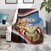 Personalised Yemen Independence Day Blanket Awwam Temple With Coat Of Arms Proud - Wonder Print Shop