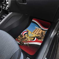 Personalised Yemen Independence Day Car Mats Awwam Temple With Coat Of Arms Proud - Wonder Print Shop