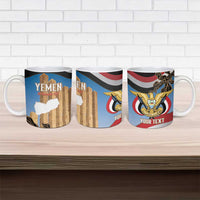 Personalised Yemen Independence Day Ceramic Mug Awwam Temple With Coat Of Arms Proud - Wonder Print Shop