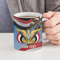 Personalised Yemen Independence Day Ceramic Mug Awwam Temple With Coat Of Arms Proud - Wonder Print Shop