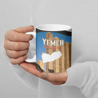 Personalised Yemen Independence Day Ceramic Mug Awwam Temple With Coat Of Arms Proud - Wonder Print Shop
