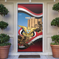 Personalised Yemen Independence Day Door Cover Awwam Temple With Coat Of Arms Proud - Wonder Print Shop