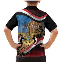 Personalised Yemen Independence Day Family Matching Mermaid Dress and Hawaiian Shirt Awwam Temple With Coat Of Arms Proud - Wonder Print Shop