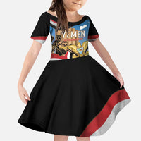 Personalised Yemen Independence Day Family Matching Mermaid Dress and Hawaiian Shirt Awwam Temple With Coat Of Arms Proud - Wonder Print Shop