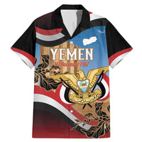 Personalised Yemen Independence Day Family Matching Mermaid Dress and Hawaiian Shirt Awwam Temple With Coat Of Arms Proud - Wonder Print Shop