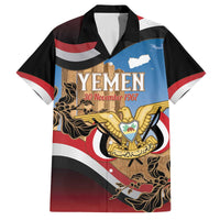 Personalised Yemen Independence Day Family Matching Off The Shoulder Long Sleeve Dress and Hawaiian Shirt Awwam Temple With Coat Of Arms Proud - Wonder Print Shop