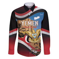 Personalised Yemen Independence Day Family Matching Off Shoulder Maxi Dress and Hawaiian Shirt Awwam Temple With Coat Of Arms Proud - Wonder Print Shop