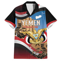 Personalised Yemen Independence Day Family Matching Off Shoulder Short Dress and Hawaiian Shirt Awwam Temple With Coat Of Arms Proud - Wonder Print Shop