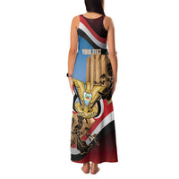 Personalised Yemen Independence Day Family Matching Tank Maxi Dress and Hawaiian Shirt Awwam Temple With Coat Of Arms Proud - Wonder Print Shop
