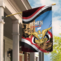 Personalised Yemen Independence Day Garden Flag Awwam Temple With Coat Of Arms Proud - Wonder Print Shop
