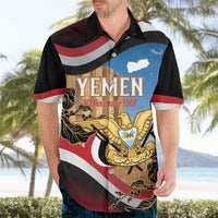 Personalised Yemen Independence Day Hawaiian Shirt Awwam Temple With Coat Of Arms Proud - Wonder Print Shop