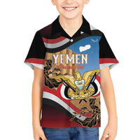 Personalised Yemen Independence Day Hawaiian Shirt Awwam Temple With Coat Of Arms Proud - Wonder Print Shop