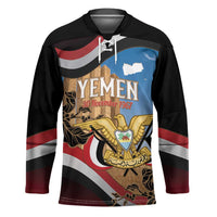 Personalised Yemen Independence Day Hockey Jersey Awwam Temple With Coat Of Arms Proud - Wonder Print Shop