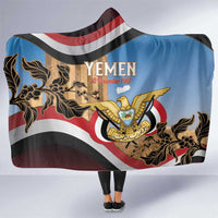 Personalised Yemen Independence Day Hooded Blanket Awwam Temple With Coat Of Arms Proud - Wonder Print Shop