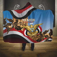 Personalised Yemen Independence Day Hooded Blanket Awwam Temple With Coat Of Arms Proud - Wonder Print Shop
