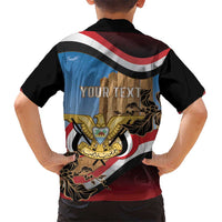 Personalised Yemen Independence Day Kid Hawaiian Shirt Awwam Temple With Coat Of Arms Proud - Wonder Print Shop