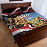 Personalised Yemen Independence Day Quilt Bed Set Awwam Temple With Coat Of Arms Proud - Wonder Print Shop