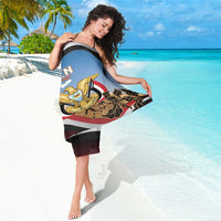 Personalised Yemen Independence Day Sarong Awwam Temple With Coat Of Arms Proud - Wonder Print Shop