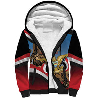 Personalised Yemen Independence Day Sherpa Hoodie Awwam Temple With Coat Of Arms Proud - Wonder Print Shop