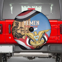 Personalised Yemen Independence Day Spare Tire Cover Awwam Temple With Coat Of Arms Proud - Wonder Print Shop