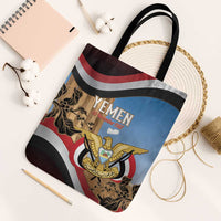 Personalised Yemen Independence Day Tote Bag Awwam Temple With Coat Of Arms Proud - Wonder Print Shop