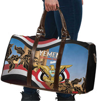 Personalised Yemen Independence Day Travel Bag Awwam Temple With Coat Of Arms Proud - Wonder Print Shop