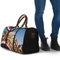 Personalised Yemen Independence Day Travel Bag Awwam Temple With Coat Of Arms Proud - Wonder Print Shop