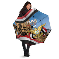 Personalised Yemen Independence Day Umbrella Awwam Temple With Coat Of Arms Proud - Wonder Print Shop
