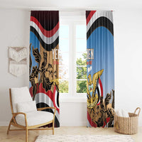 Personalised Yemen Independence Day Window Curtain Awwam Temple With Coat Of Arms Proud - Wonder Print Shop