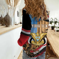 Personalised Yemen Independence Day Women Casual Shirt Awwam Temple With Coat Of Arms Proud - Wonder Print Shop