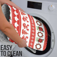 Canada Christmas Bathroom Set Canadian Moose Maple Leaf Seamless Style - Wonder Print Shop