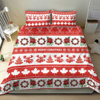 Canada Christmas Bedding Set Canadian Moose Maple Leaf Seamless Style - Wonder Print Shop