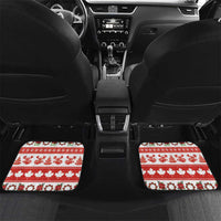 Personalised Canada Christmas Car Mats Canadian Moose Maple Leaf Seamless Style - Wonder Print Shop