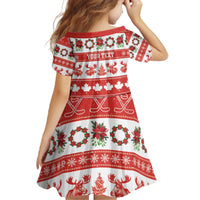 Personalised Canada Christmas Family Matching Off The Shoulder Long Sleeve Dress and Hawaiian Shirt Canadian Moose Maple Leaf Seamless Style - Wonder Print Shop