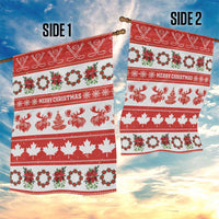Canada Christmas Garden Flag Canadian Moose Maple Leaf Seamless Style - Wonder Print Shop