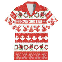 Personalised Canada Christmas Hawaiian Shirt Canadian Moose Maple Leaf Seamless Style - Wonder Print Shop