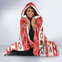 Canada Christmas Hooded Blanket Canadian Moose Maple Leaf Seamless Style - Wonder Print Shop