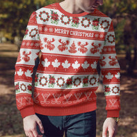 Personalised Canada Christmas Ugly Christmas Sweater Canadian Moose Maple Leaf Seamless Style - Wonder Print Shop