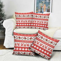 Canada Christmas Pillow Cover Canadian Moose Maple Leaf Seamless Style - Wonder Print Shop