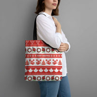 Canada Christmas Tote Bag Canadian Moose Maple Leaf Seamless Style - Wonder Print Shop