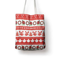 Canada Christmas Tote Bag Canadian Moose Maple Leaf Seamless Style - Wonder Print Shop