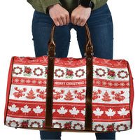 Canada Christmas Travel Bag Canadian Moose Maple Leaf Seamless Style - Wonder Print Shop