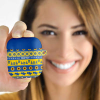 Ukraine Christmas AirPods Case Tryzub With Map Folk Pattern - Wonder Print Shop