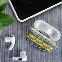 Ukraine Christmas AirPods Case Tryzub With Map Folk Pattern - Wonder Print Shop