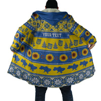 Personalised Ukraine Christmas Cloak Tryzub With Map Folk Pattern - Wonder Print Shop