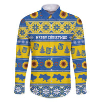 Personalised Ukraine Christmas Family Matching Puletasi and Hawaiian Shirt Tryzub With Map Folk Pattern - Wonder Print Shop